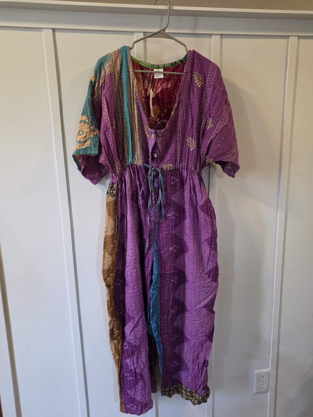 Girls' Purple Patchwork Kantha Jumper
